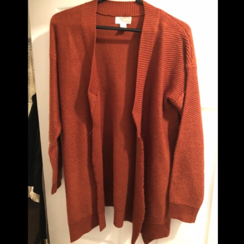 Rust color sweater shrug